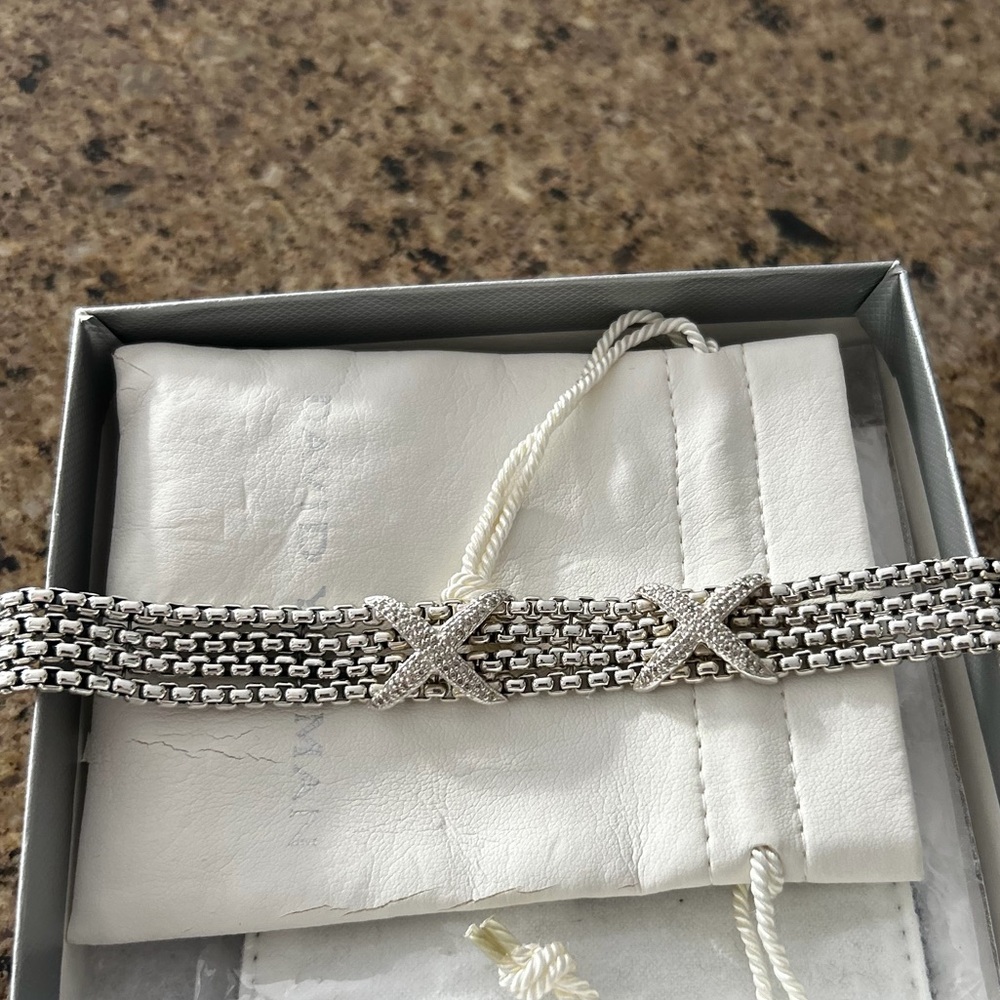 David Yurman diamond X bracelet BRAND NEW NEVER WORN